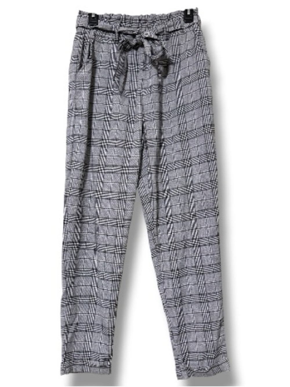 SO size medium pull on tie front black and grey dress pants